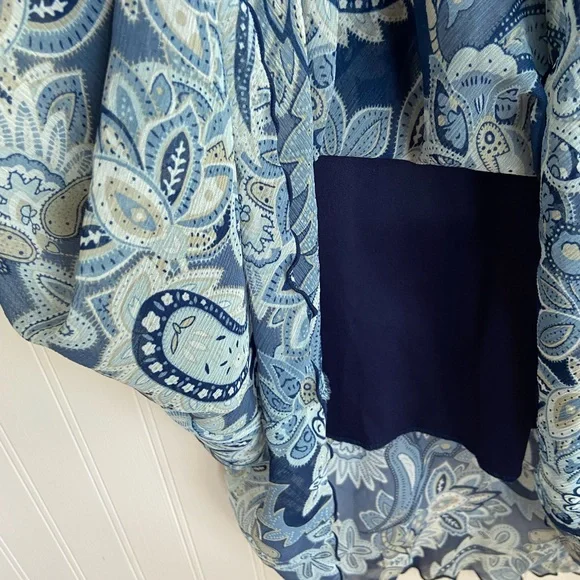 Vintage Y2K Floral Paisley Midi Dress Fairy Romantic Boho 90s - Picture 5 of 8